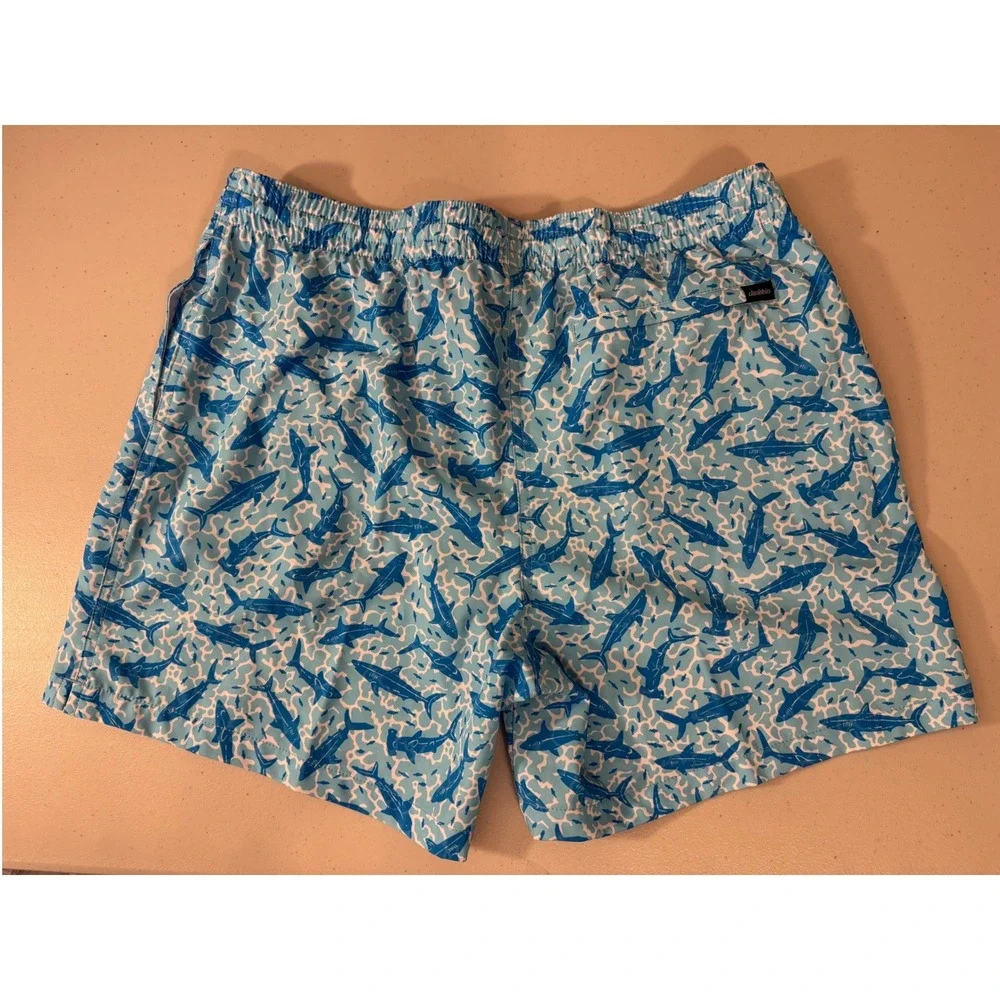 Chubbies Swim Trunks Men XL Blue‎ Shark Sides 5.5
